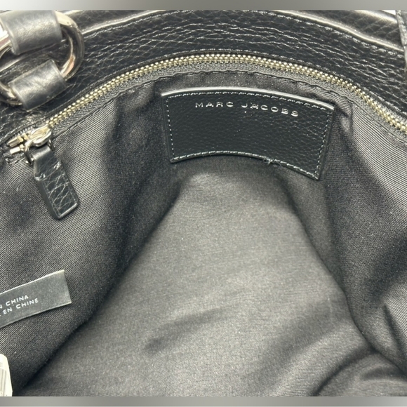 Marc Jacobs Maverick Tote Soft Black Pebbled Leather Large Bag 3 Sections EUC! - Picture 8 of 11